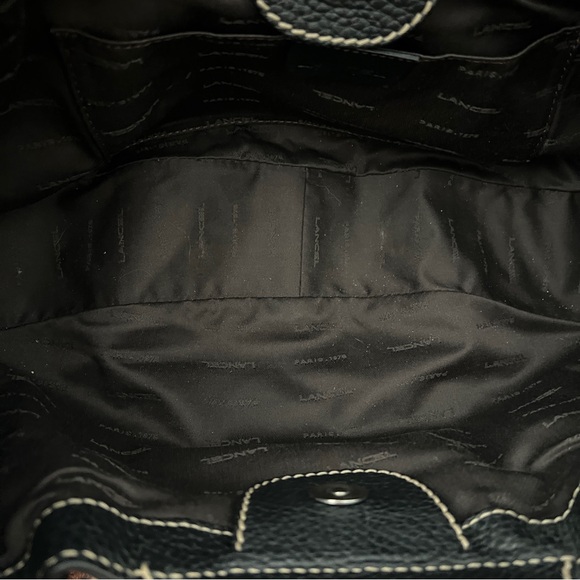 PRISTINE LANCEL CROISSANT SHOULDER BAG IN PEBBLED LEATHER NO SIGNS OF WEAR - Picture 14 of 14